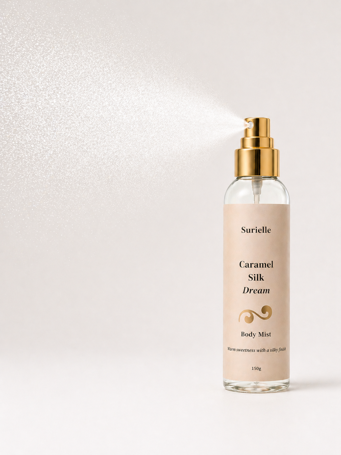 Luxury caramel scented body mist for a soft and refreshing feel