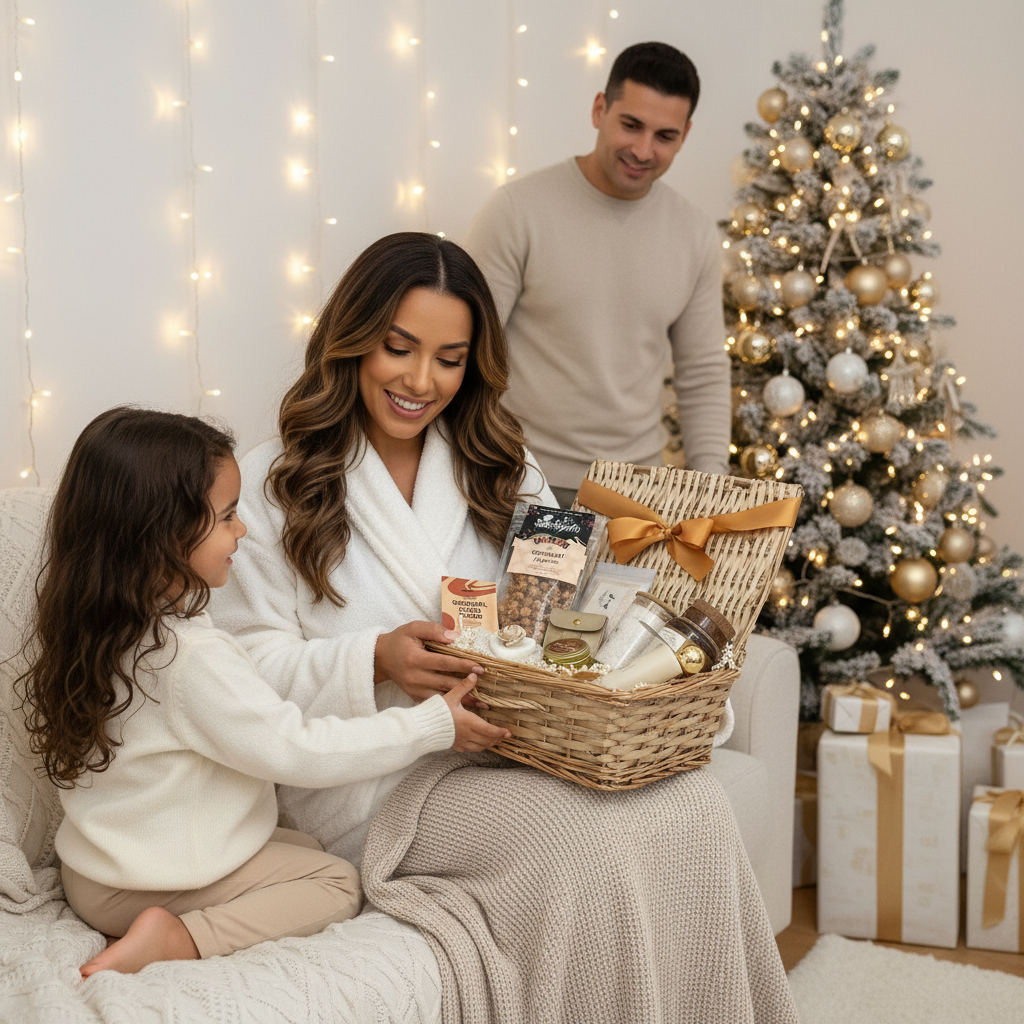 Cosy season relaxation hamper with bath salts and candles