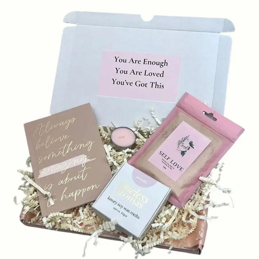 Happy Birthday - 4 IN 1 Hamper personalised pamper gift set with 4 mini gift boxes in one hamper for women’s birthdays or Christmas