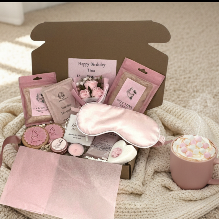 cosy pamper gift box, self-care gift, gift for her, pamper hamper
