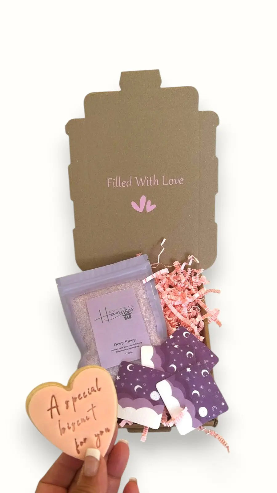 Mini Christmas gift box secret Santa gifts with lavender bath salts