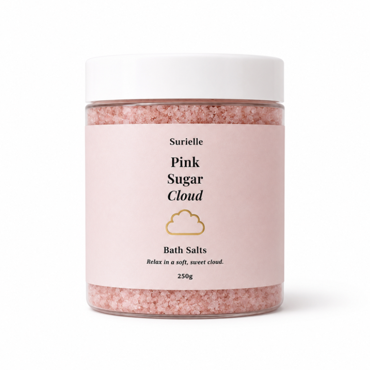 Cotton Candy Halo bath salts for self care gift box, perfect for pamper hampers and relaxing baths