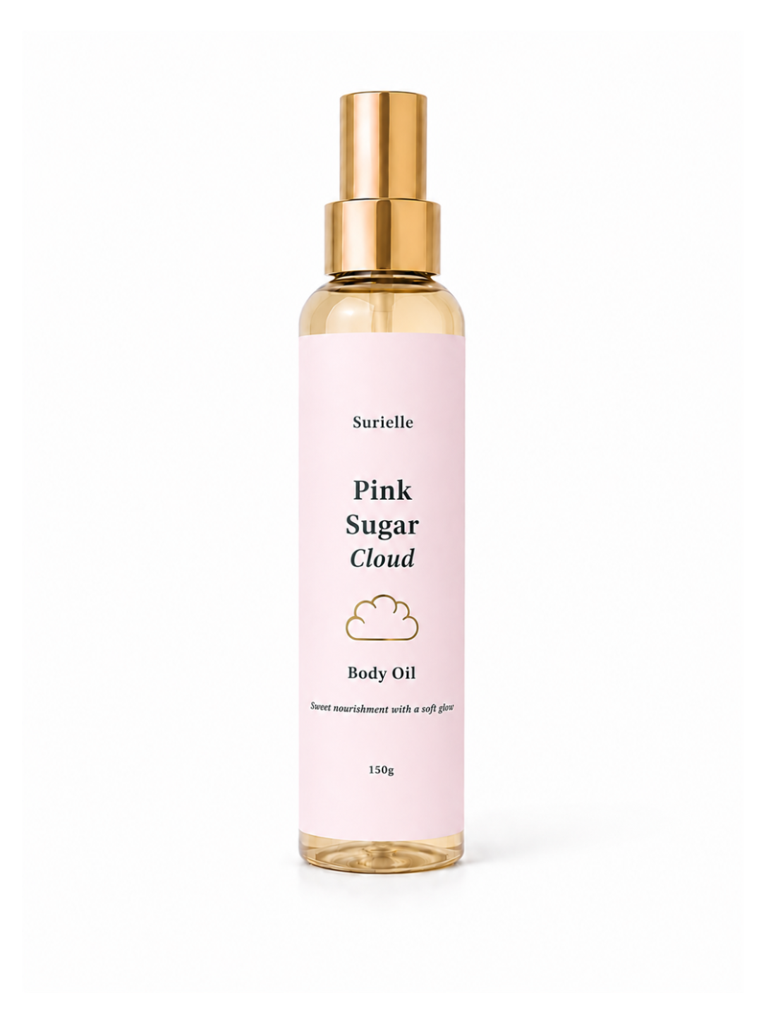 Pink Sugar Cloud body oil for self care gift box, hydrating body oil for glowing skin and luxury pamper hamper gifts