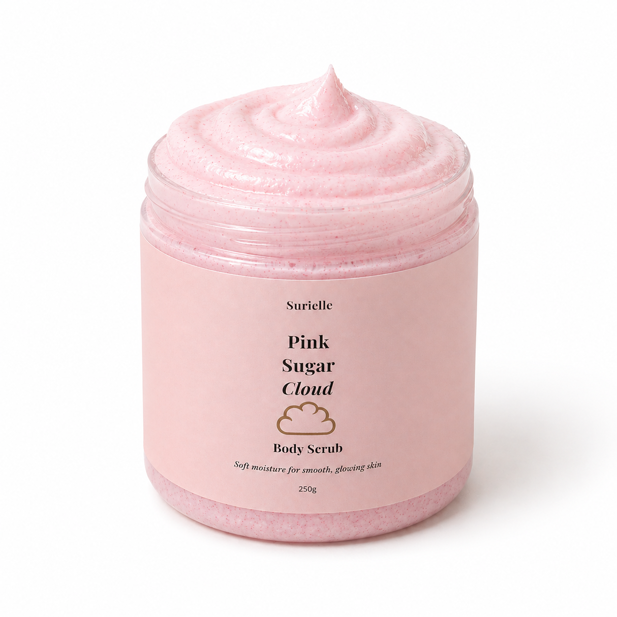 Exfoliating sugar scrub for gift hamper UK with sweet scent for soft glowing skin