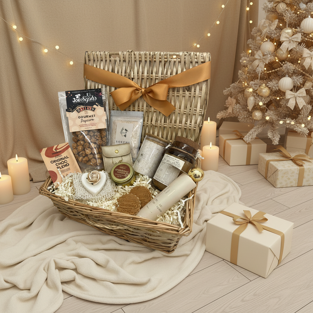 Relaxing Christmas hamper for stress relief and self-care