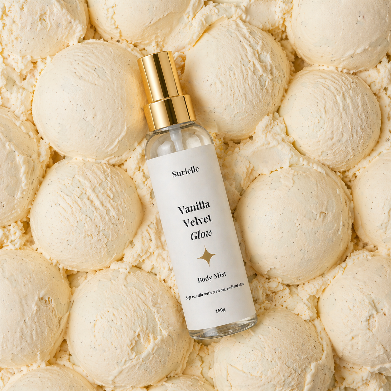 Refreshing vanilla glow mist for calming self care moments and radiant skin