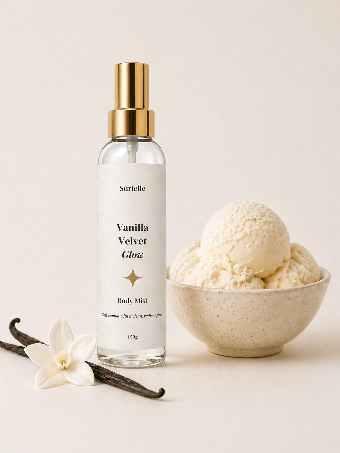 Luxury body mist UK with vanilla scent for hydration, glow and self care routines