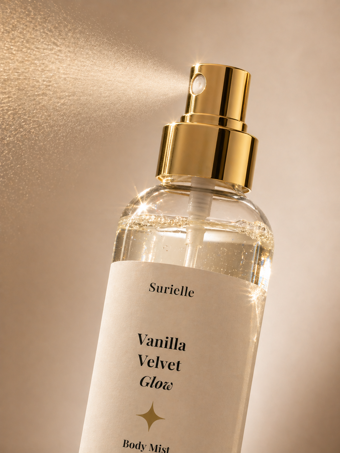 Lightweight vanilla body mist designed to refresh and add a natural glow