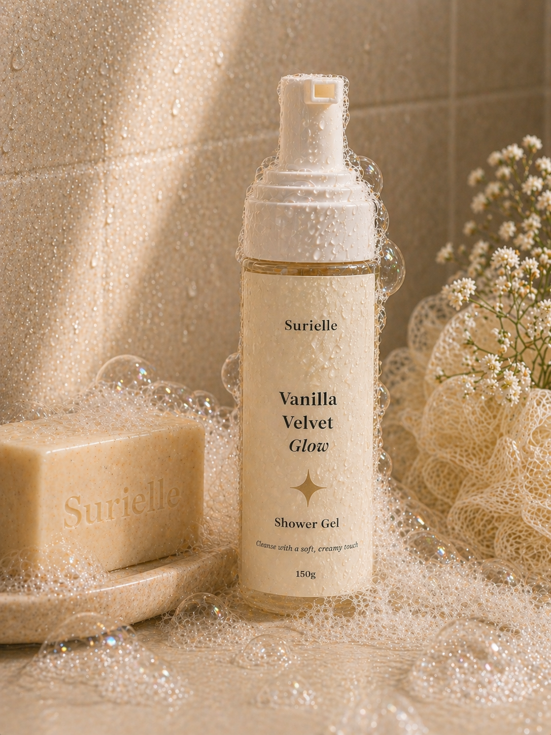 Vanilla Velvet Glow Shower Gel Soapy 