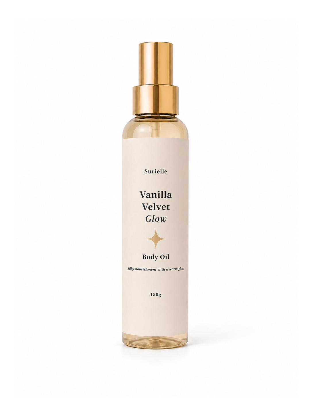 Luxury vanilla body oil for glowing skin, perfect for self care gift boxes and pamper hampers